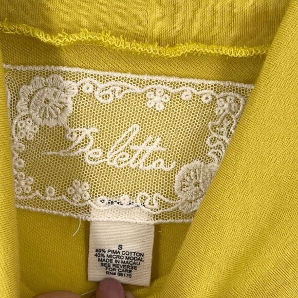 Anthropologie Deletta Long Sleeve Ruffle Neck Top Size S - Picture 3 of 4